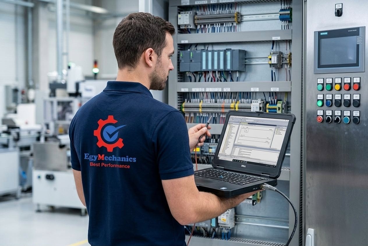 Engineer commissioning a control system